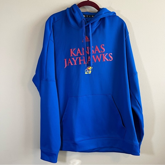 adidas Other - Adidas Blue Kansas Jayhawks KU Hoodie XL